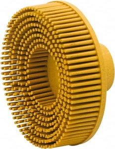 Value Collection 3" 80 Grit Ceramic Straight Disc Brush Threaded Hole Connector, 5/8" Trim Length, 1/4-20 Threaded Arbor Hole SC00222802 - 41573924