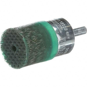 Osborn 1" Diam Steel Crimped End Brush 1" Trim Length, 1/4" Shank Diam, 13,000 Max RPM 0003061400 - 52603552