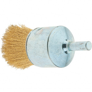 Tru-Maxx 1" Diam Brass Flared Crimped End Brush 1" Trim Length, 1/4" Shank Diam, 20,000 Max RPM 88524 - 32246233