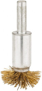 Value Collection 1" Diam Brass Flared End Brush 1/2" Trim Length, 1/4" Shank Diam, 15,000 Max RPM 0401206330-1 - 74038324