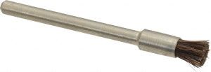 Weiler Abrasives 3/16" Diam Soft Hair End Brush 1/4" Trim Length, 1/8" Shank Diam, 37,000 Max RPM 98451 - 75852475
