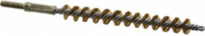 Value Collection 3/8" Diam Helical Brass Tube Brush 0.005" Filament Diam, 3-1/8" Brush Length, 5-1/8" OAL, 3/16-24 Male Shank 83100023 - 04613113