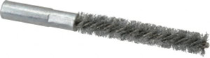 Value Collection 3/8" Diam Helical Steel Tube Brush Double Spiral, 0.008" Filament Diam, 2-23/64" Brush Length, 4" OAL, 3/16-24 Female Shank 83100060 - 05744917