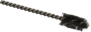Weiler Abrasives 1/2" Diam Helical Steel Tube Brush 0.005" Filament Diam, 1" Brush Length, 3-1/2" OAL, 3/16" Diam Stainless Steel Shank 21074 - 75850479