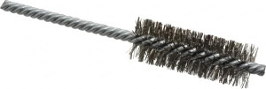 Weiler Abrasives 7/8" Diam Helical Stainless Steel Tube Brush Double Spiral, 0.0104" Filament Diam, 2-1/2" Brush Length, 5-1/2" OAL, 1/4" Diam Shank 98374 - 75850958