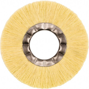 Weiler Abrasives 6" OD, 2" Arbor Hole, Natural Fiber Wheel Brush 5/8" Face Width, 1-1/2" Trim Length, 6,000 RPM 20180 - 75850073