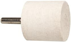 Divine Brothers Co. 1-1/2" Diam 1/4" Shank Diam Hard Density Cylinder Shaped Mounted Bob 1-1/2" Head Length, Wool Felt B18-H - 03562725