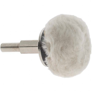 Value Collection 1-1/2" Diam 1/4" Shank Diam Soft Density Round End Shaped Mounted Bob 1-1/2" Head Length, 2-1/2" Shank Length, Cotton Muslin 520911038 - 66998287