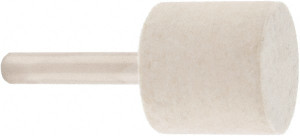 Value Collection 1" Diam 1/4" Shank Diam Rock Hard Density Cylinder Shaped Mounted Bob 1" Head Length, 2" Shank Length, Wool Felt 516131 - 91068627