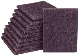 Ability One Pack of 60 Bonnets & Pads 4X6" BLACK 60/PK GRIDDLE POLISHING PAD 7920008917537 - 89471858