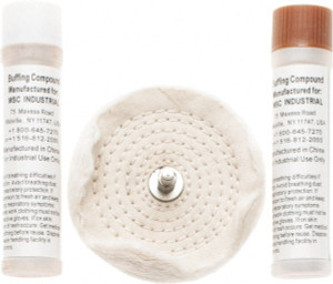 Value Collection 4" Diam Loose Sewn, Cushion Sewn Buffing Wheel Set 1/4" Arbor Hole 777486313 - 66998311