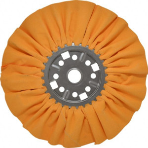 Divine Brothers Co. 14" Diam x 1/2" Thick Unmounted Buffing Wheel Ventilated Bias Cut, 1-1/4" Arbor Hole 300007AM - 00536383