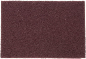 Brite Star Very Fine Grade, Aluminum Oxide Hand Pad Maroon, 6" Wide x 9" Long, Nonwoven 77696070004 - 41028416