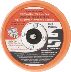 Dynabrade 5" Diam Adhesive/PSA Disc Backing Pad Soft Density, 13,000 RPM 56102 - 03765625