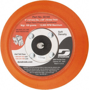 Dynabrade 5" Diam Adhesive/PSA Disc Backing Pad Soft Density, 13,000 RPM 56185 - 03765641