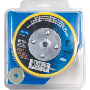 Norton 5" Diam Adhesive/PSA Disc Backing Pad Medium Density, 12,000 RPM 63642506135 - 66491101