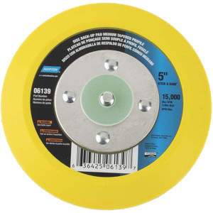 Norton 5" Diam Adhesive/PSA Disc Backing Pad Medium Density, 12,000 RPM 63642506139 - 67845156
