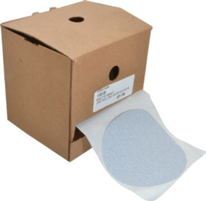 Made in USA 6" Diam, 150 Grit Silicon Carbide Adhesive PSA Disc Very Fine Grade, B Weighted Paper Backing, For Low Speed Dual-Action Sanders, Random Orbital Sanders 809775-58447 - 05831508