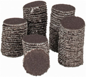 Tru-Maxx 1/2" Diam, 180 Grit Aluminum Oxide Adhesive PSA Disc Very Fine Grade, X Weighted Cloth Backing, For Right Angle/Vertical Shaft Portable Grinders (Pack of 100) 7000050-180 - 78280559
