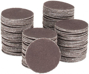 Tru-Maxx 1" Diam, 320 Grit Aluminum Oxide Adhesive PSA Disc Extra Fine Grade, X Weighted Cloth Backing, For Right Angle/Vertical Shaft Portable Grinders 7000100-320 - 78281565