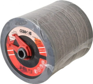 CGW Abrasives 5" Diam, 7/8" Hole, 24 Grit Aluminum Oxide Fiber Disc Very Coarse, 12,200 Max RPM 48508 - 89496707