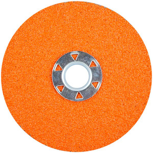 Norton 4-1/2" Diam, 5/8" Hole, 50 Grit Ceramic Alumina Fiber Disc Coarse, 11,000 Max RPM, Series BlazeX 69957370206 - 11020617