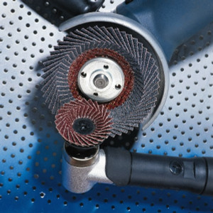 Garryson 4-1/2" 80 Grit 5/8-11 Center Hole Zirconia Alumina Flap Disc Medium Grade, Coated, Arbor Attachment, Fiberglass Backing, 13,300 RPM G40763 - 37278496