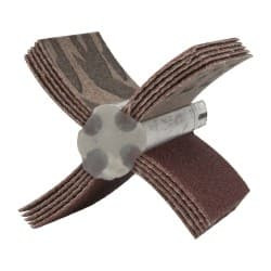 Superior Abrasives 80 Grit, Coated, Aluminum Oxide Bore Polisher 1/4" Shank Length, Medium Grade, 22,000 RPM, Polishes Bores with 1 to 1-1/2" Diam 39166 - 05657903