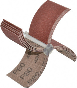 Superior Abrasives 80 Grit, Coated, Aluminum Oxide Bore Polisher 1/4" Shank Length, Medium Grade, 15,000 RPM, Polishes Bores with 2-1/2 to 3" Diam 39177 - 05657994