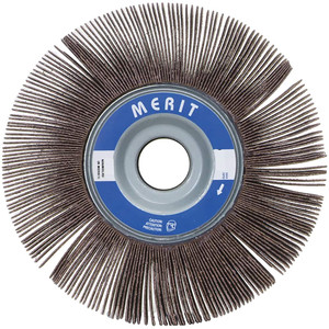 Merit Abrasives 6 x 1-1/2" 60 Grit Aluminum Oxide Unmounted Flap Wheel Coated, Medium Grade, 1" Center Hole, 6,000 Max RPM 08834123022 - 08577959