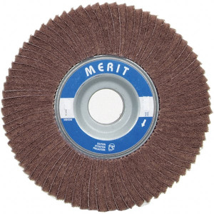 Merit Abrasives 6 x 2" 80 Grit Ceramic Unmounted Flap Wheel Coated, Medium Grade, 1" Center Hole, 6,000 Max RPM 08834126009 - 09609413