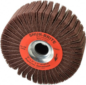 Superior Abrasives 6 x 2" 180 Grit Aluminum Oxide Unmounted Flap Wheel Coated, Very Fine Grade, 1" Center Hole, 4,500 Max RPM 10431 - 01937945
