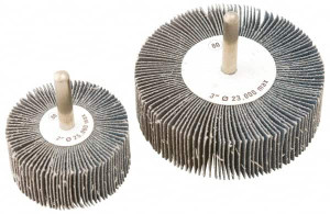 CGW Abrasives 1" Diam x 1" Face Width, Coarse Zirconia Alumina Coated Mounted Flap Wheel 1/4" Shank Mount, 40 Grit, Cloth Backing, 30,000 Max RPM 41519 - 02725083