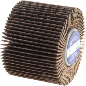 Merit Abrasives 2" Diam x 1-1/2" Face Width, Medium Aluminum Oxide Coated Mounted Flap Wheel 1/4-20 Threaded Mount, 60 Grit, Cloth Backing, 25,000 Max RPM 08834135201 - 72372618