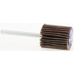 Merit Abrasives 5/8" Diam x 3/4" Face Width, Extra Fine Aluminum Oxide Coated Mounted Flap Wheel 1/8" Shank Mount, 320 Grit, Cloth Backing, 37,000 Max RPM 08834137545 - 84400779