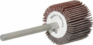 Value Collection 3/4" Diam x 5/8" Face Width, Very Fine Aluminum Oxide Coated Mounted Flap Wheel 1/8" Shank Mount, 180 Grit, X Weighted Cloth Backing, 35,000 Max RPM 112129 - 05096680
