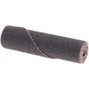Merit Abrasives 1/2" Max Roll Diam x 2" OAL, 80 Grit Aluminum Oxide Straight Cartridge Roll 1/8" Pilot Hole Diam, Medium Grade 08834180327 - 09054438