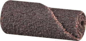 Merit Abrasives 3/8" Max Roll Diam x 1" OAL, 50 Grit Aluminum Oxide Straight Cartridge Roll 1/8" Pilot Hole Diam, Coarse Grade 08834180212 - 09899881