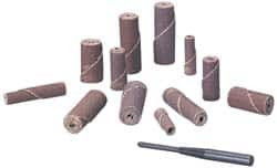 Standard Abrasives 3/8" Max Roll Diam x 1-1/2" OAL, 180 Grit Aluminum Oxide Straight Cartridge Roll 1/8" Pilot Hole Diam, Very Fine Grade 7100102783 - 32972721