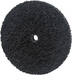 Norton 6" Extra Coarse Grade Silicon Carbide Deburring Disc 3/8" Center Hole, Arbor Connection, Black, 8,000 Max RPM 66623340172 - 70469325