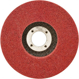 Brite Star 4-1/2" Diam, 1-1/2" Face Width, Medium Grade, Aluminum Oxide Deburring Wheel Unitized, Hard Grade, 11,000 RPM 72075 - 44239101