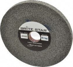 Brite Star 6" Diam, 1/2" Face Width, 1" Center Hole, Fine Grade, Silicon Carbide Deburring Wheel Convolute, Soft Density 6 Grade, 6,000 RPM 66261114574 - 81243529