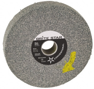 Brite Star 6" Diam, 2" Face Width, 1" Center Hole, Coarse Grade, Aluminum Oxide Deburring Wheel Convolute, Medium Density 5 Grade, 6,000 RPM 66261114897 - 81243958