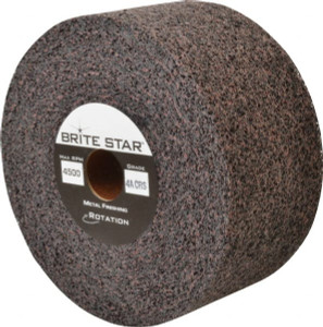 Brite Star 6" Diam, 3" Face Width, 1" Center Hole, Coarse Grade, Aluminum Oxide Deburring Wheel Convolute, Soft Density 4 Grade, 6,000 RPM 66261114551 - 81244014