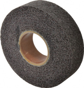 Brite Star 8" Diam, 2" Face Width, 3" Center Hole, Medium Grade, Aluminum Oxide Deburring Wheel Convolute, Hard Density 8 Grade, 4,500 RPM 66261114540 - 81244154