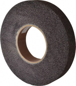 Brite Star 12" Diam, 2" Face Width, 5" Center Hole, Medium Grade, Aluminum Oxide Deburring Wheel Convolute, Soft Density 5 Grade, 3,000 RPM 66261114542 - 81244378