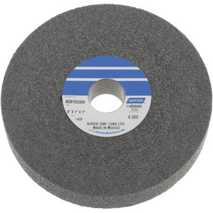 Norton 6" Diam, 1" Face Width, 1" Center Hole, Fine Grade, Silicon Carbide Deburring Wheel Convolute, Hard Density 8 Grade, 4,500 RPM 66261055249 - 05009212