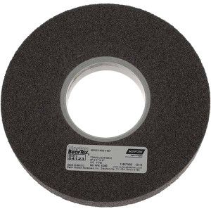 Norton 8" Diam, 1" Face Width, 3" Center Hole, Fine Grade, Silicon Carbide Deburring Wheel Convolute, Hard Density 8 Grade, 4,500 RPM 66261004123 - 09313669