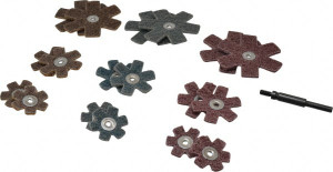 Superior Abrasives 17 Piece Aluminum Oxide Sanding Star Kit Contains 1-1/2, 2 & 3" Diam Coarse, Medium & Very Fine Polishing & Sanding Stars 28847 - 60051398