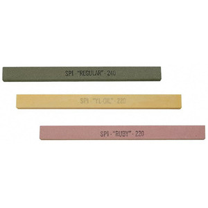 Made in USA 150 Grit Aluminum Oxide Rectangular Polishing Stone Very Fine Grade, 1/2" Wide x 6" Long x 1/4" Thick, Oil Filled YL15012146 - 05943287